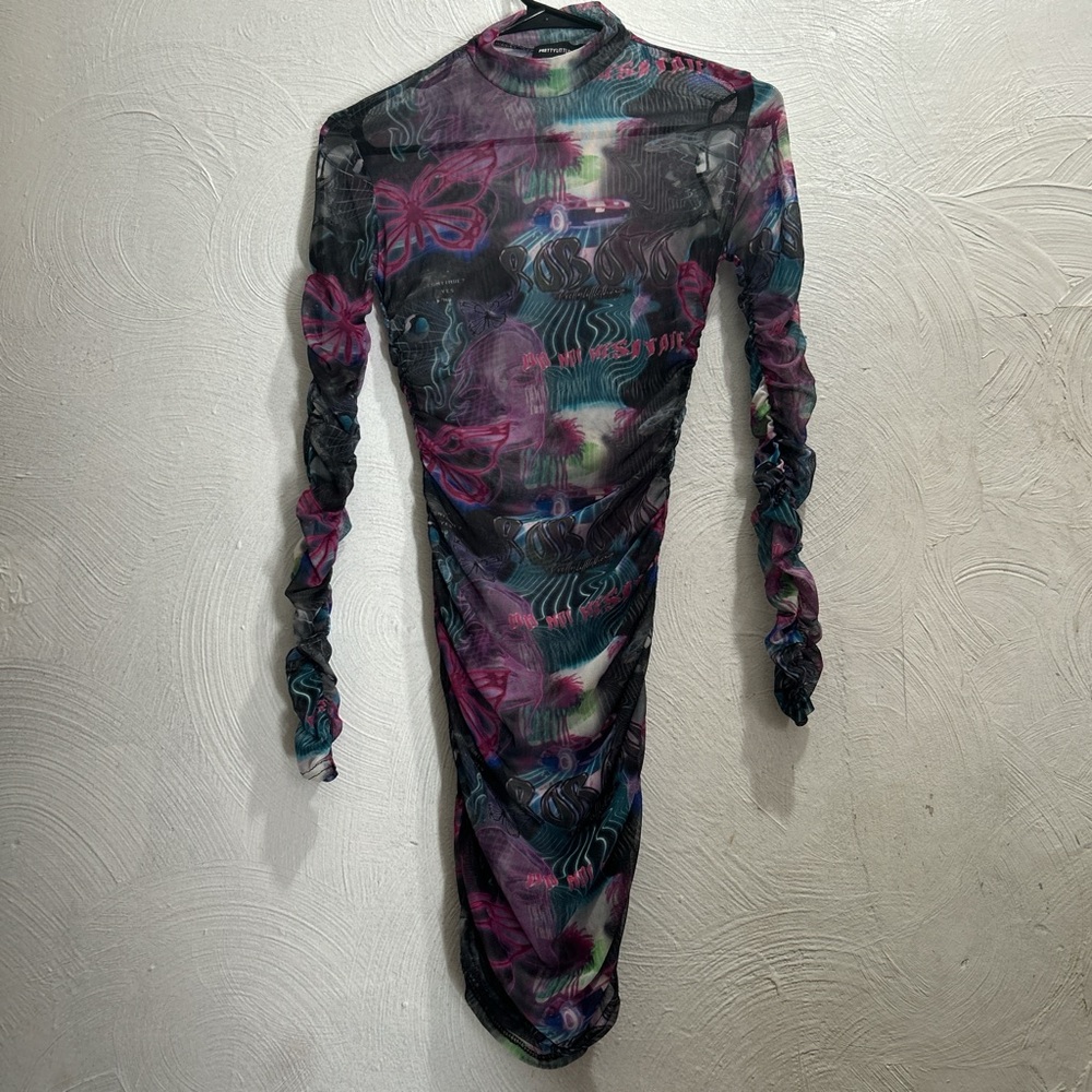 PrettyLittleThing Multicolor Mesh Top - Picture 4 of 10